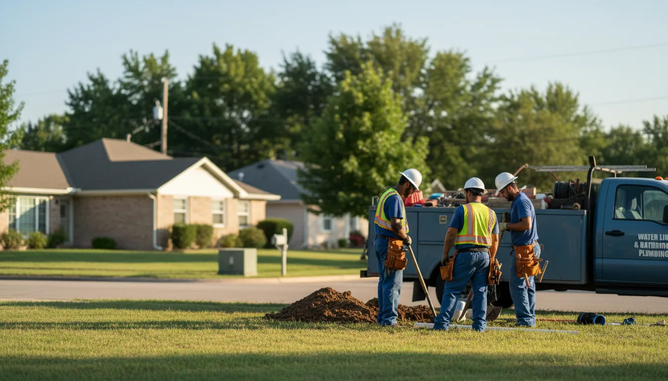 Residential water line and bathroom plumbing service in Limekiln, PA